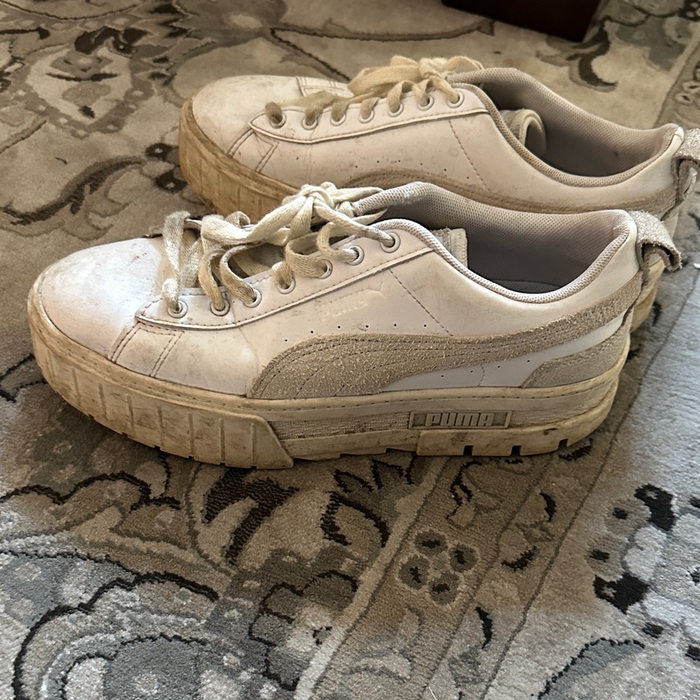Puma Off-White Platform Sneakers